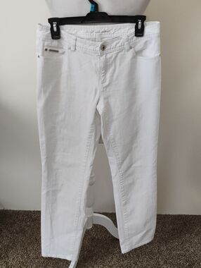 Michael Kors White Straight-Leg Jeans